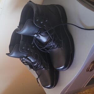 APEX Men's Black Ankle Boots 8W LNC